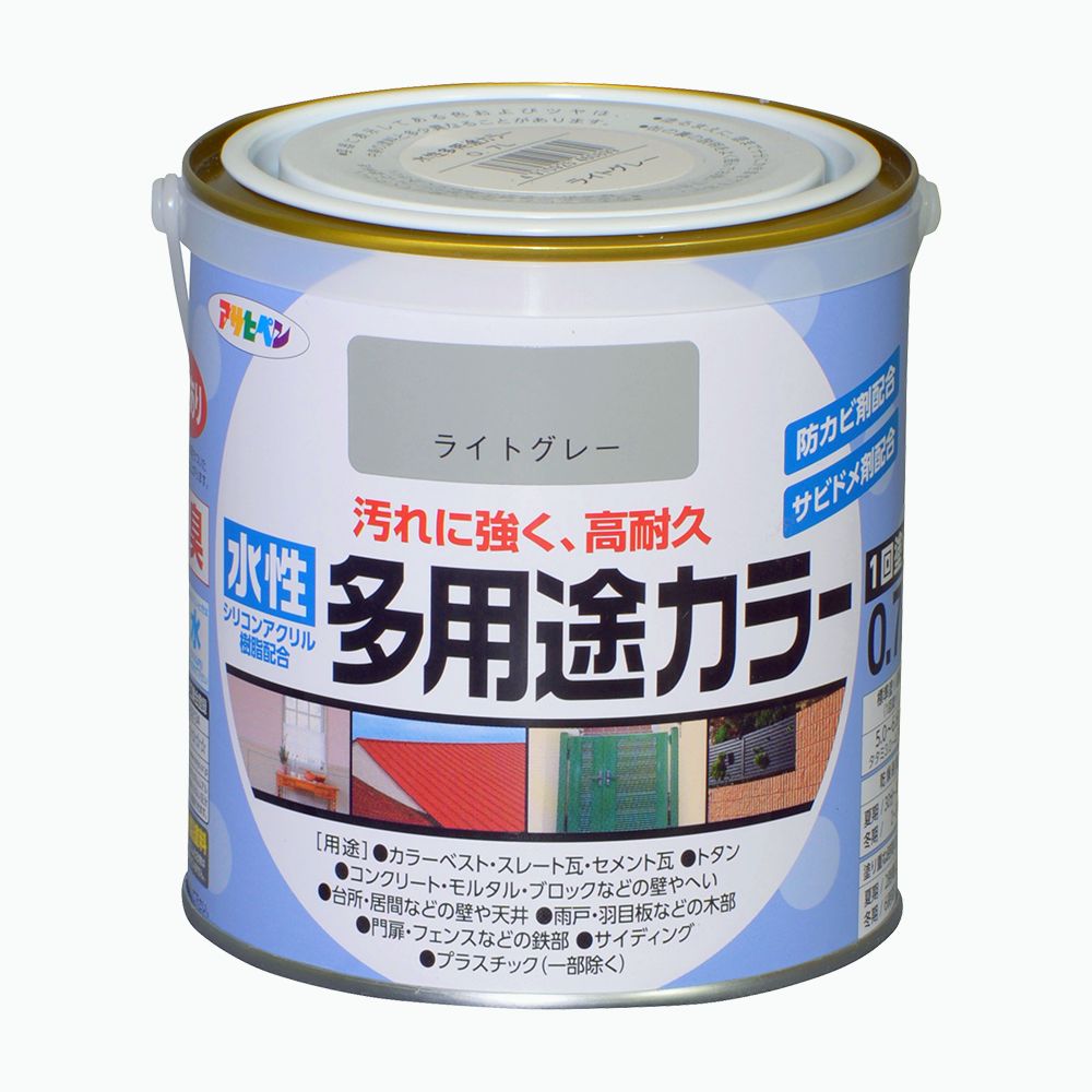 アサヒペン 水溶性多役立つこと色合い 0.7L ともし火薄墨色×10個書き割り DIY えの具 取りつくろう リフォーム 身寄り用 室内 屋内 露天 労働者階級操作手順 一般受け 定番 日曜日飛騨工 検査と修理 取りつくろう うつり変わり 張り替え 塗り替え
