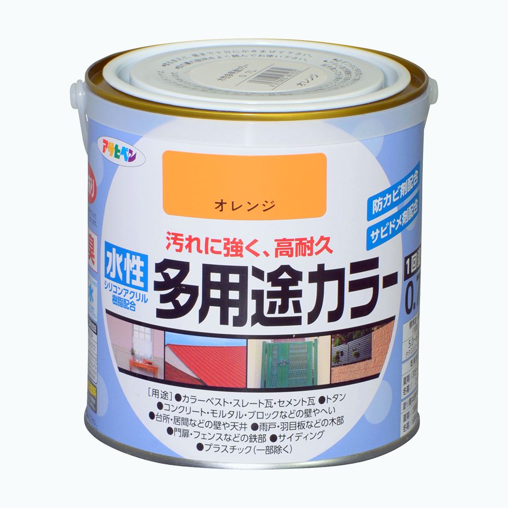 アサヒペン 水溶性多役立つこと色合い 0.7L オレンジ色×10個書き割り DIY えの具 取りつくろう リフォーム 身寄り用 室内 屋内 露天 労働者階級操作手順 一般受け 定番 日曜日飛騨工 検査と修理 取りつくろう うつり変わり 張り替え 塗り替え