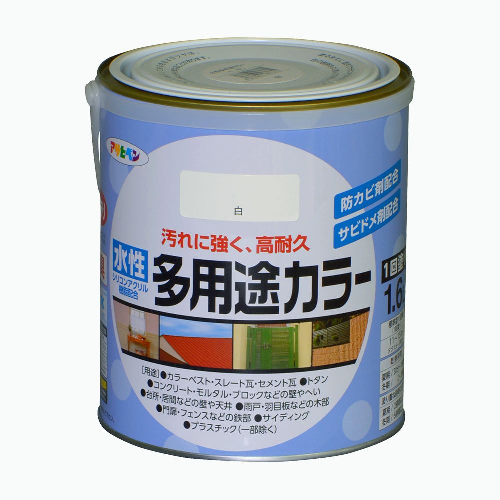 アサヒペン 水溶性多役立つこと色合い 1.6L 白×24個書き割り DIY えの具 取りつくろう リフォーム 身寄り用 室内 屋内 露天 労働者階級操作手順 一般受け 定番 日曜日飛騨工 検査と修理 取りつくろう うつり変わり 張り替え 塗り替え