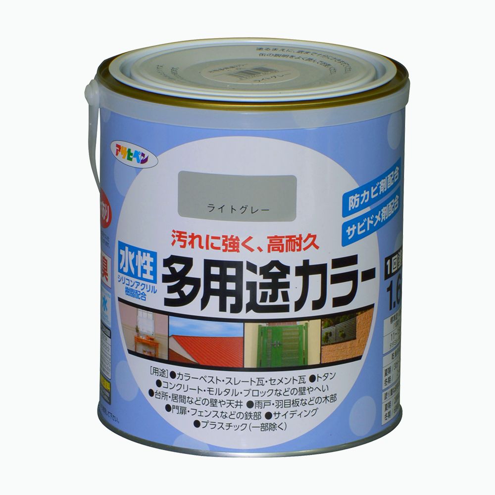 アサヒペン 水溶性多役立つこと色合い 1.6L ともし火薄墨色×24個書き割り DIY えの具 取りつくろう リフォーム 身寄り用 室内 屋内 露天 労働者階級操作手順 一般受け 定番 日曜日飛騨工 検査と修理 取りつくろう うつり変わり 張り替え 塗り替え