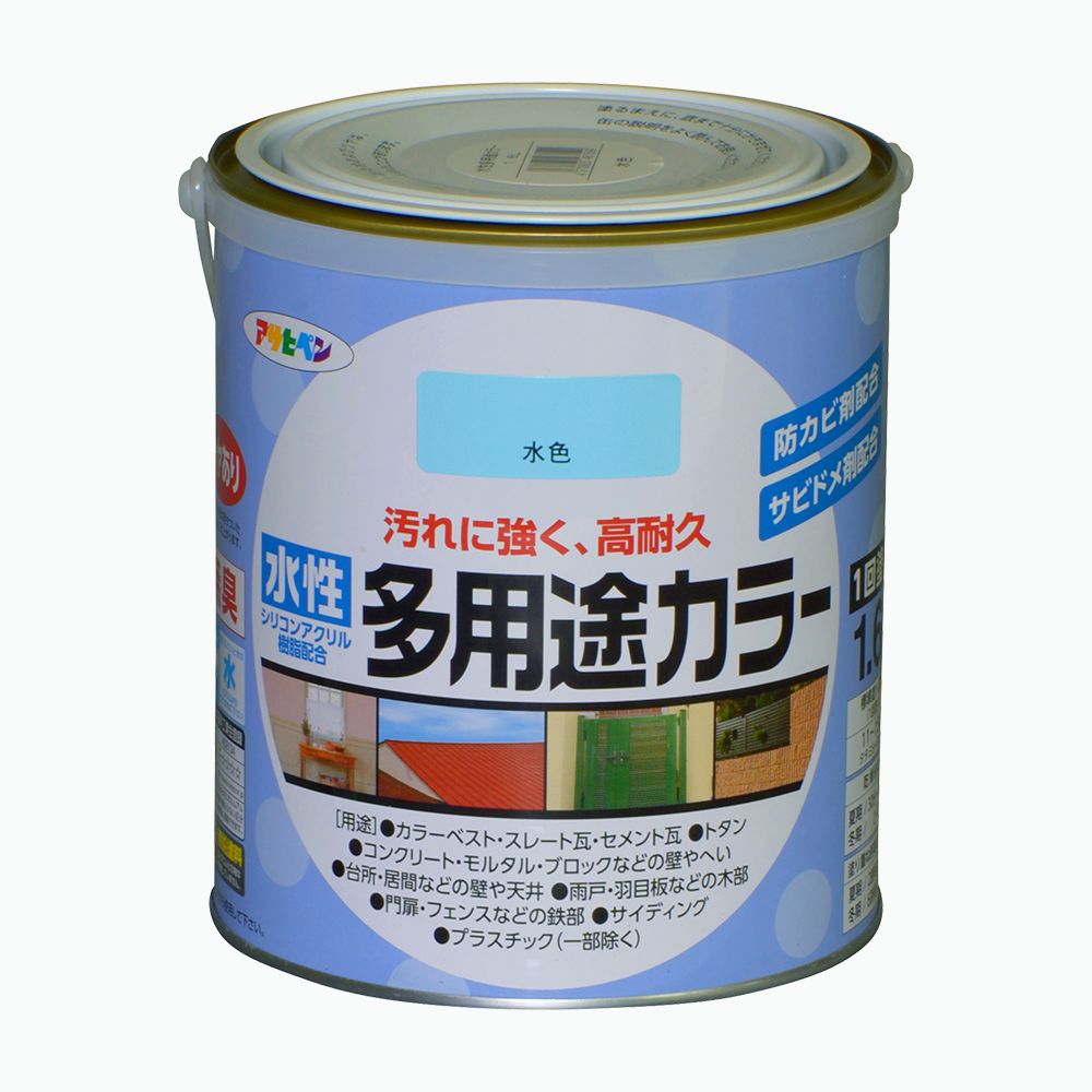 アサヒペン 水溶性多役立つこと色合い 1.6L 水色×24個仕掛ける DIY 絵の具 取りつくろう リフォーム 身寄り用 室内 屋内 室外 労働者階級遣りかた 一般受け 定番 日曜日飛騨工 検査と修理 取りつくろう うつり変わり 張り替え 塗り替え
