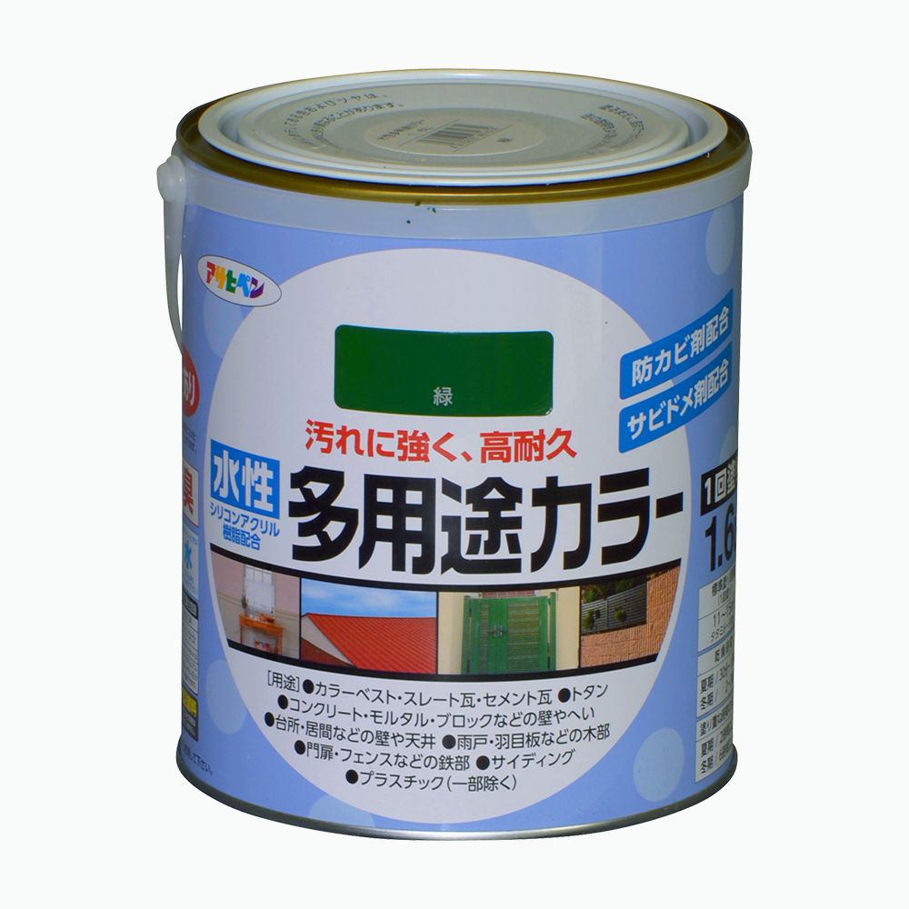 アサヒペン 水溶性多役立つこと色合い 1.6L 緑×24個書き割り DIY えの具 取りつくろう リフォーム 身寄り用 室内 屋内 露天 労働者階級操作手順 一般受け 定番 日曜日飛騨工 検査と修理 取りつくろう うつり変わり 張り替え 塗り替え