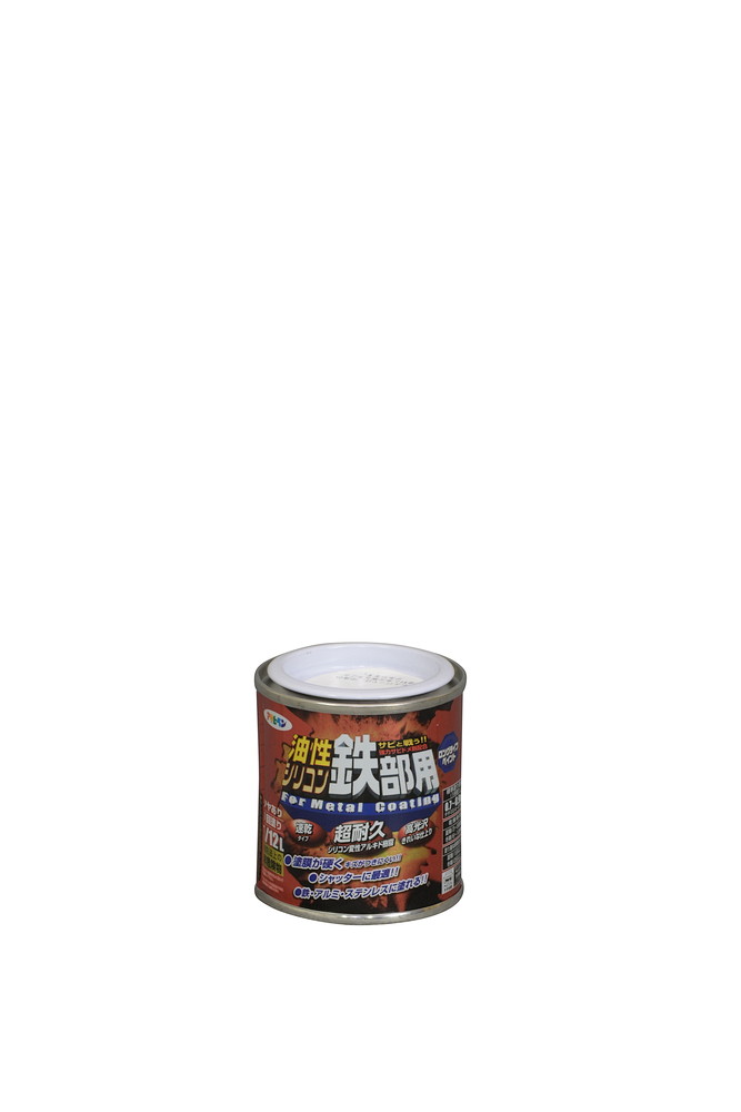 アサヒペン 油性シリコン鉄部用 1/12L 白&times;24個セット DIY 塗料 補修 リフォーム 家庭用 室内 屋内 屋外 プロ仕様 人気 定番 日曜大工 メンテナンス 改修 模様替え 張り替え 塗り替え｜ikkyu
