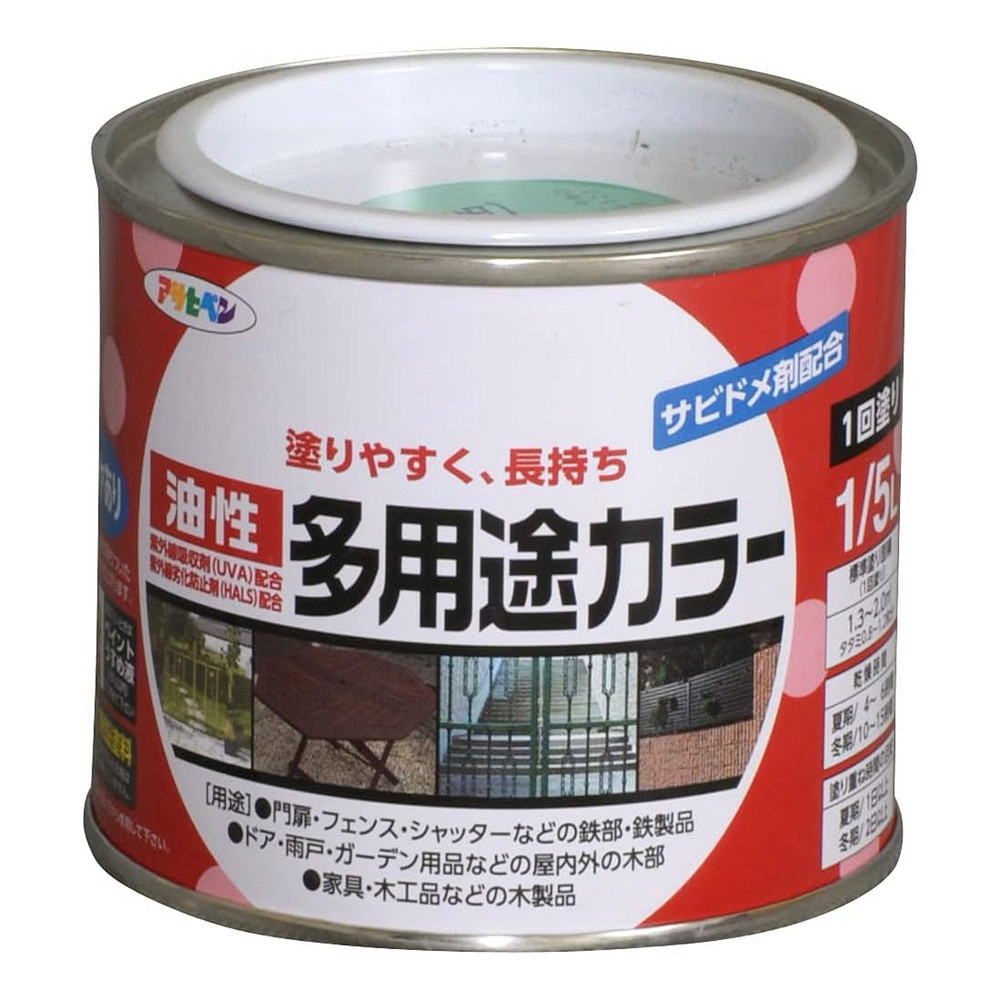 アサヒペン 油性多役立つこと色つや 1/5L 若草色×10個仕掛ける DIY 絵の具 取りつくろう リフォーム 身寄り用 室内 屋内 室外 労働者階級遣りかた 一般受け 定番 日曜日宮大工 検査と修理 取りつくろう うつり変わり 張り替え 塗り替え