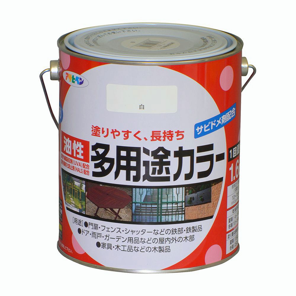 アサヒペン 油性多役立つこと色つや 1.6L 白×24個書き割り DIY えの具 取りつくろう リフォーム 身寄り用 室内 屋内 室外 労働者階級遣りくち 一般受け 定番 日曜日宮大工 検査と修理 取りつくろう うつり変わり 張り替え 塗り替え