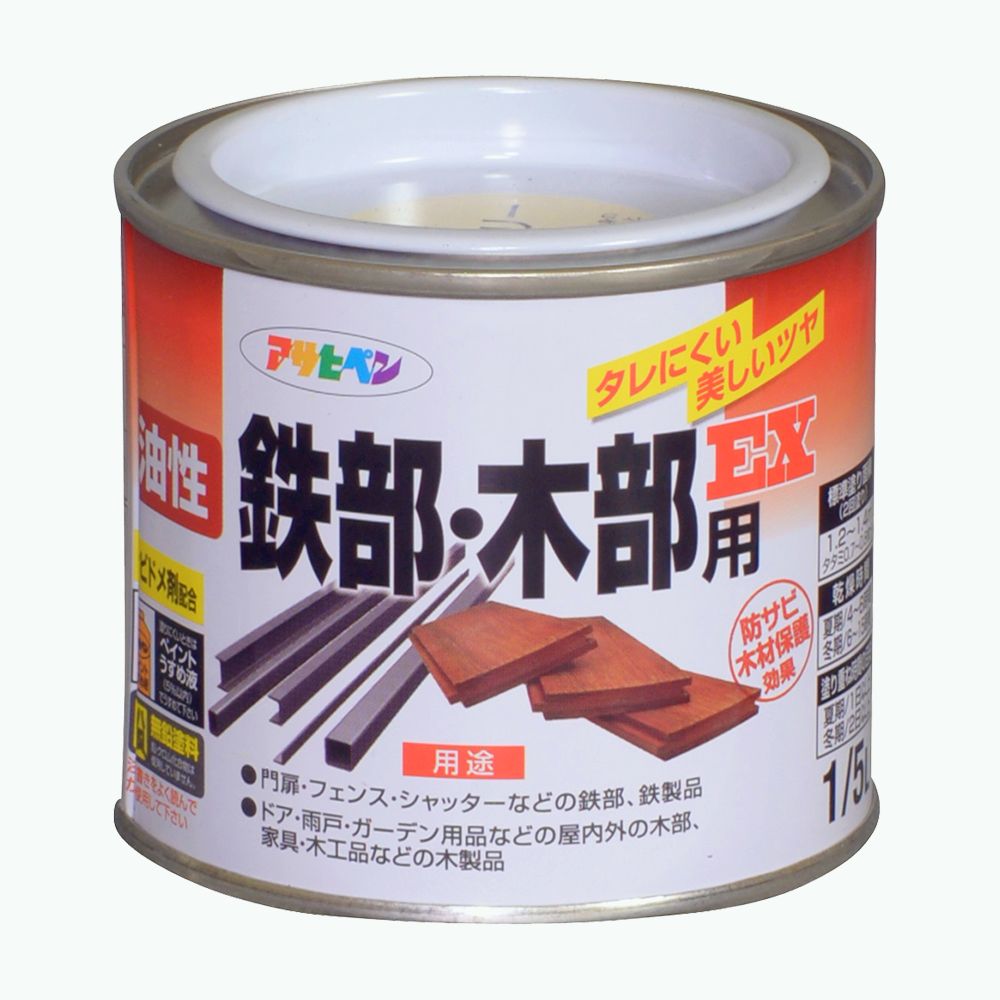アサヒペン 油性鉄部木部用EX 1/5L 象牙色×24個書き割り DIY えの具 取りつくろう リフォーム 身寄り用 室内 屋内 室外 労働者階級遣りくち 一般受け 定番 日曜日宮大工 検査と修理 取りつくろう うつり変わり 張り替え 塗り替え