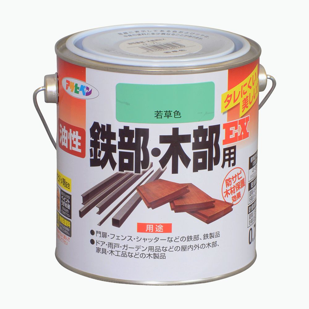 アサヒペン 油性鉄部木部用EX 0.7L 若草色×24個書き割り DIY えの具 取りつくろう リフォーム 身寄り用 室内 屋内 室外 労働者階級遣りくち 一般受け 定番 日曜日宮大工 検査と修理 取りつくろう うつり変わり 張り替え 塗り替え