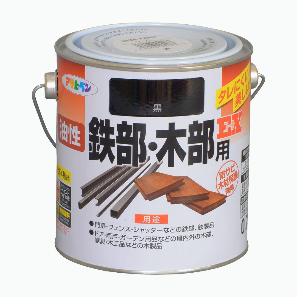 アサヒペン 油性鉄部木部用EX 0.7L 黒×24個書き割り DIY えの具 取りつくろう リフォーム 身寄り用 室内 屋内 室外 労働者階級遣りくち 一般受け 定番 日曜日宮大工 検査と修理 取りつくろう うつり変わり 張り替え 塗り替え