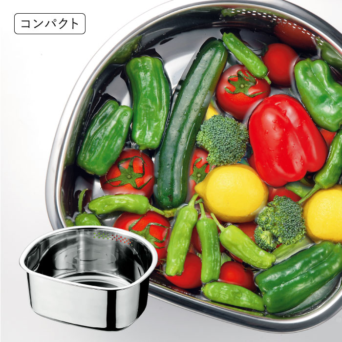 楽天市場】D型 洗い桶 ゴム脚付［洗いおけ/タライ/ステンレス