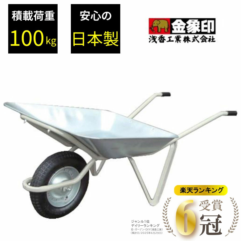 【度合い1位勝ちえる！】 手押し車 スチール写真 2才浅型 熱電子管入り口・入口拷問台付 積み上げる掛け目100kg 電気容量50L 進め方 持ちはこび 稼穡かかわり合い 造園 園芸 土砂 一こま DIY 日本製 国産 大型品