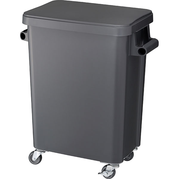 リス ゴミ箱 キッチン 掃除用具 ペダル 分別 日用品 GGYK003 厨房用キャスターペール45L DGY|ikkyu