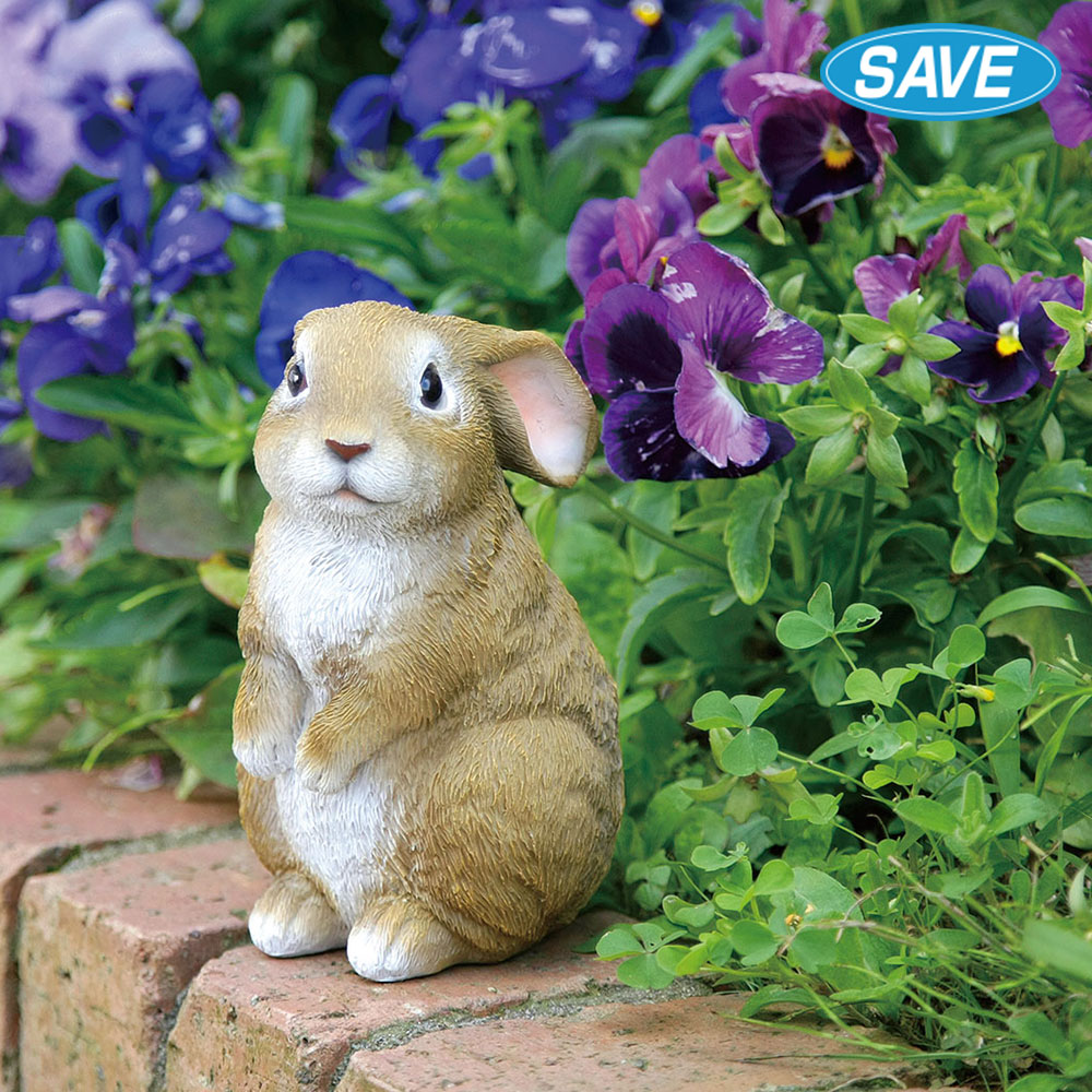 楽天市場】ミニうさぎ (SV-5868) 彫刻風 フィギュア ガーデニング 玄関