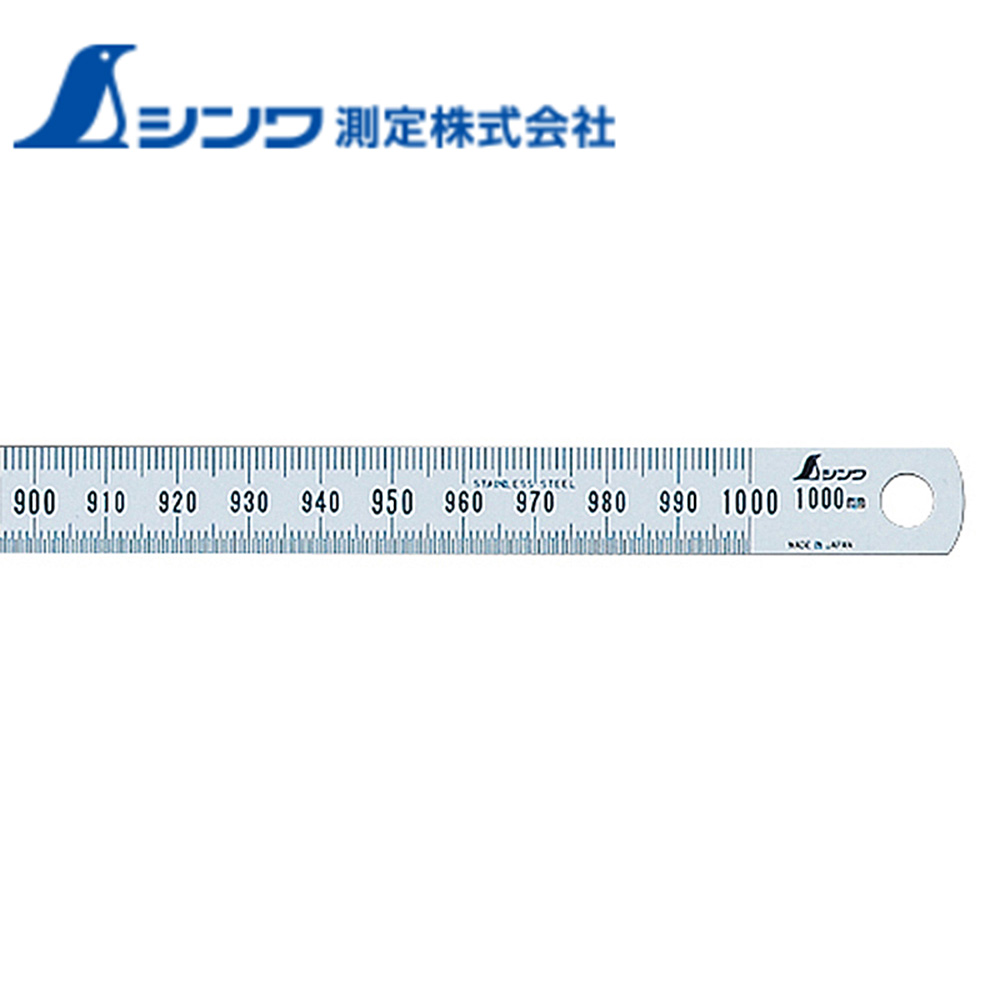 楽天市場】シンワ測定 定規 曲尺小型三寸法師ステン3×1.5寸 表裏同目 