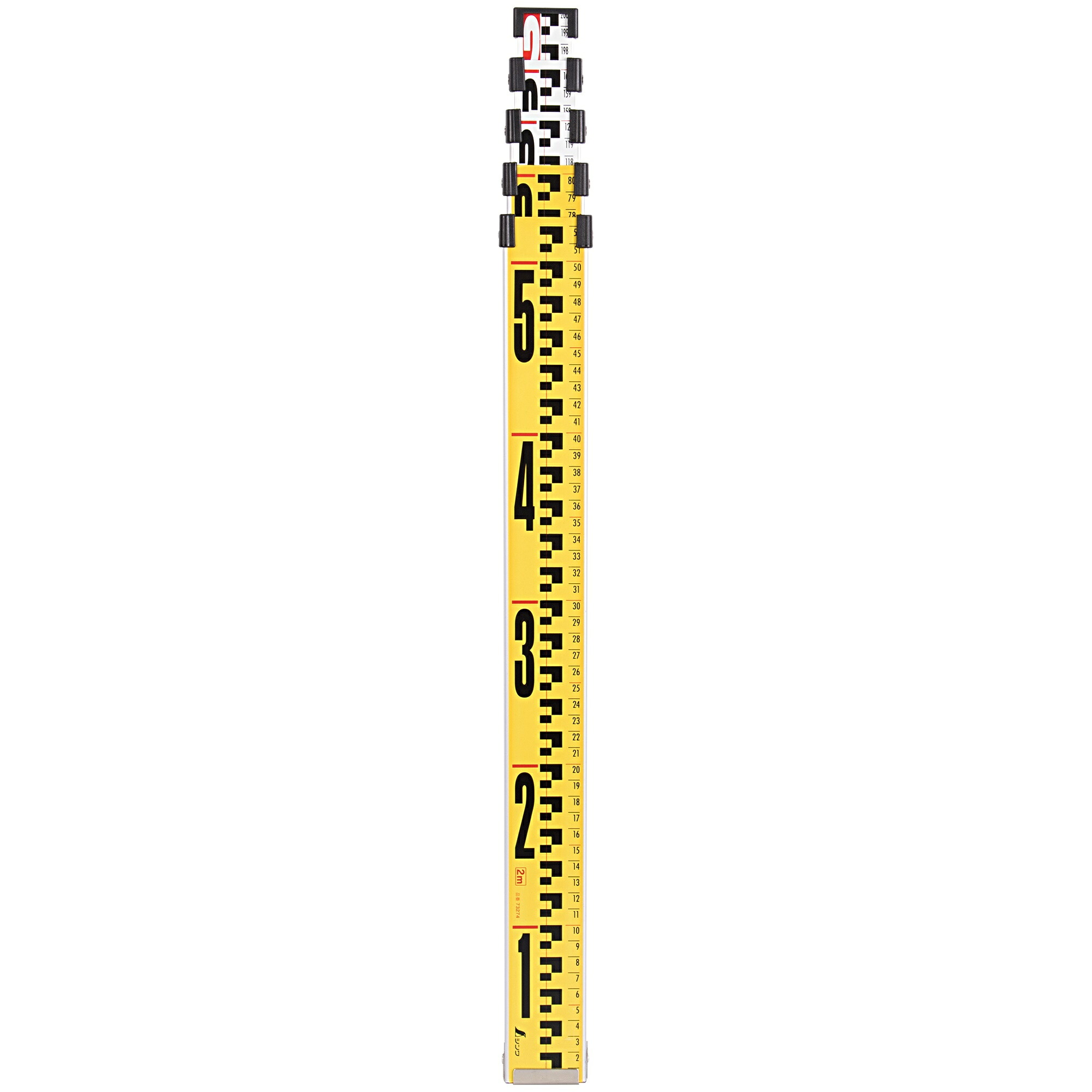 シンワ測定 定規 巻尺 角度 製図 水平器 水準器 丸ノコ 工具 道具 DIYシンワ　＃73274　アルミスタッフII　2m5段