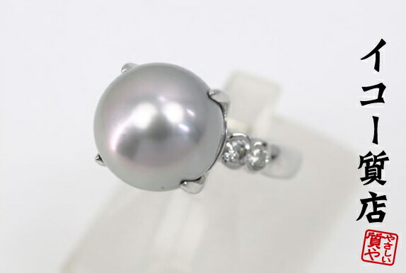 楽天市場】Pt900 ☆豪華！ 高品質 ブラックパール13mm珠 ダイヤ1.03ct