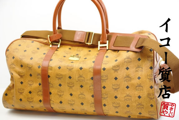 MCM ★一般受けつづき物 美品 ロゴグラム ボストンバッグ 55糎大きさ 同盟罷工さあ美付 【中古】6146