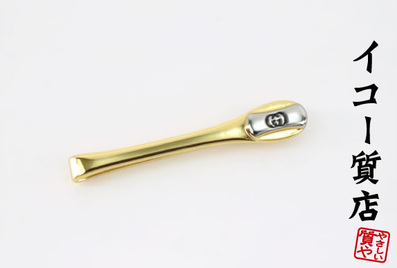 グッチ　★極希少　ヴィンテージ　タイピン　GGロゴデザイン　ゴールド/シルバー　美品　【中古】 7013｜イコー質店　店 20,519円