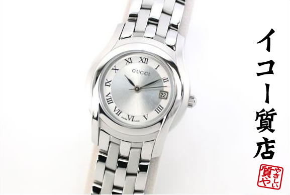 GUCCI レディース　5500L 腕時計　美品 楽天市場】グッチ 5500L ラウンドフェイス 腕時計 ステンレス