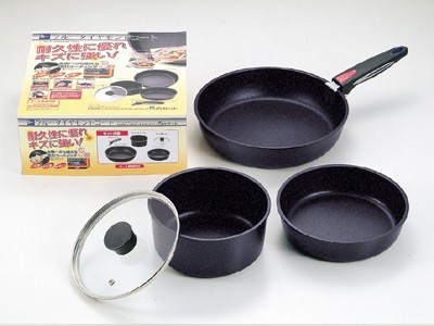 パール金属 ブルーダイヤモンドコート　IHシステマ　リスタクックウェア 5点セット(ハンドル着脱式 ハンドルが取れる)