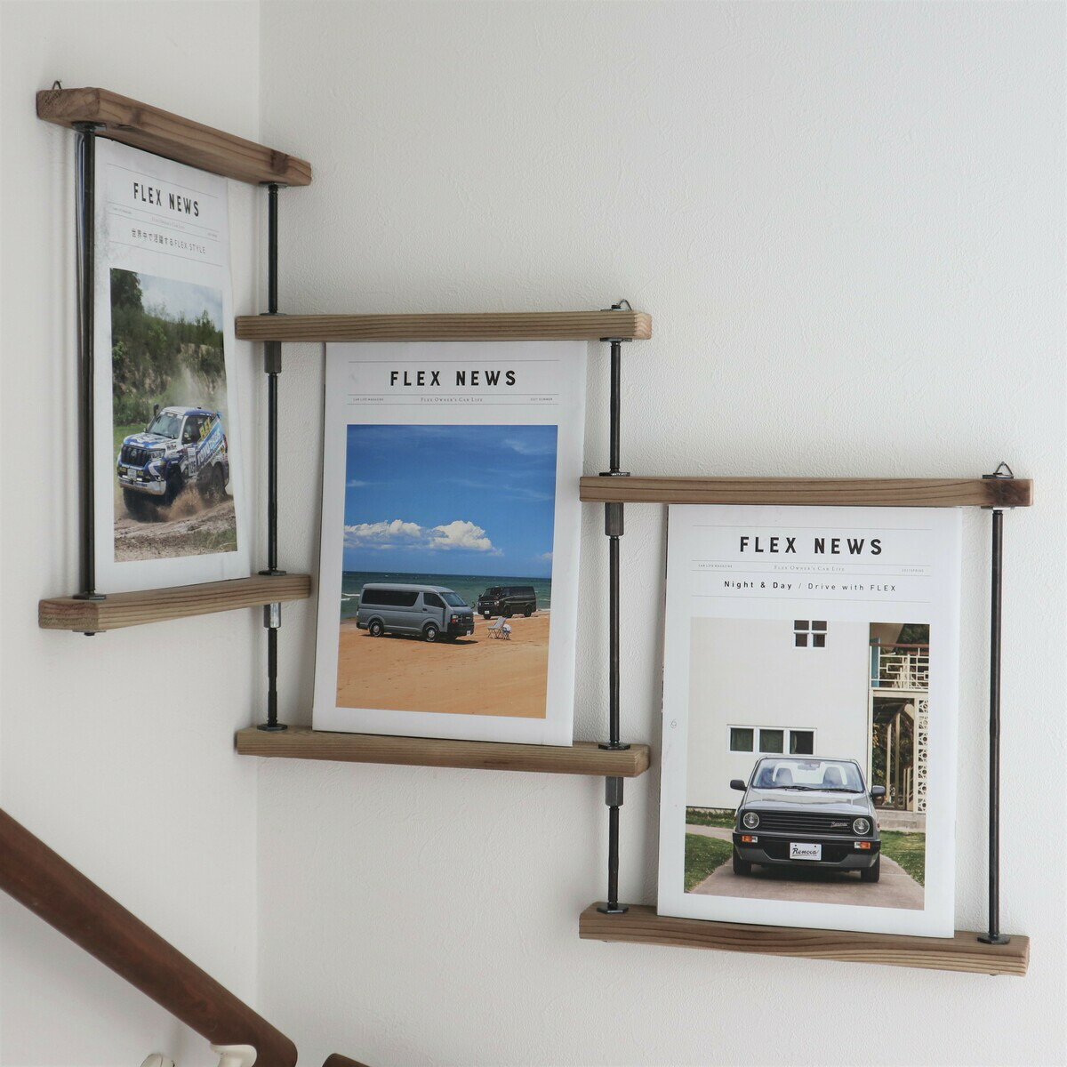 ブックホルダー　アイアン　マガジンラック　ウォールラック　雑誌 ブックホルダーアイアンマガジンラックウォールラック雑誌