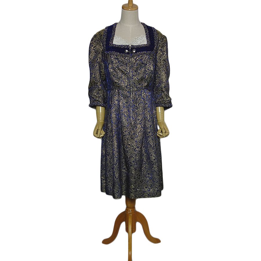 レディースファッション ワンピース 国産 ワンピース ヴィンテージ Dirndl 中古 Ruhpoldinger レディースxl位 チロル ドレス ディアンドル 民族衣装 ヨーロッパ古着