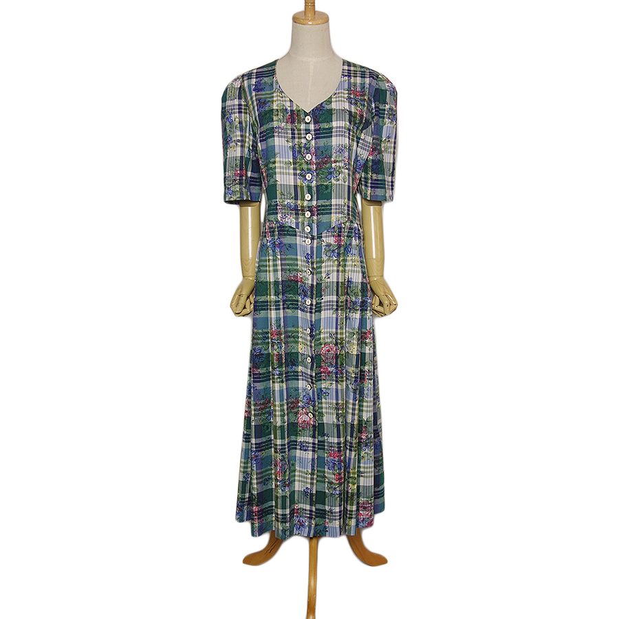 レディースファッション ワンピース Lサイズ位 レディース チェックに花柄 ワンピース チロル 五分袖 中古 Hammerschmid ヨーロッパ ドレス ディアンドル カントリー 民族衣装 古着 限定版 レディースファッション ワンピース Lサイズ位 レディース チェックに花柄 ワンピース チロル 五分袖 中古 Hammerschmid ヨーロッパ ドレス ディアンドル カントリー 民族衣装 古着 限定版