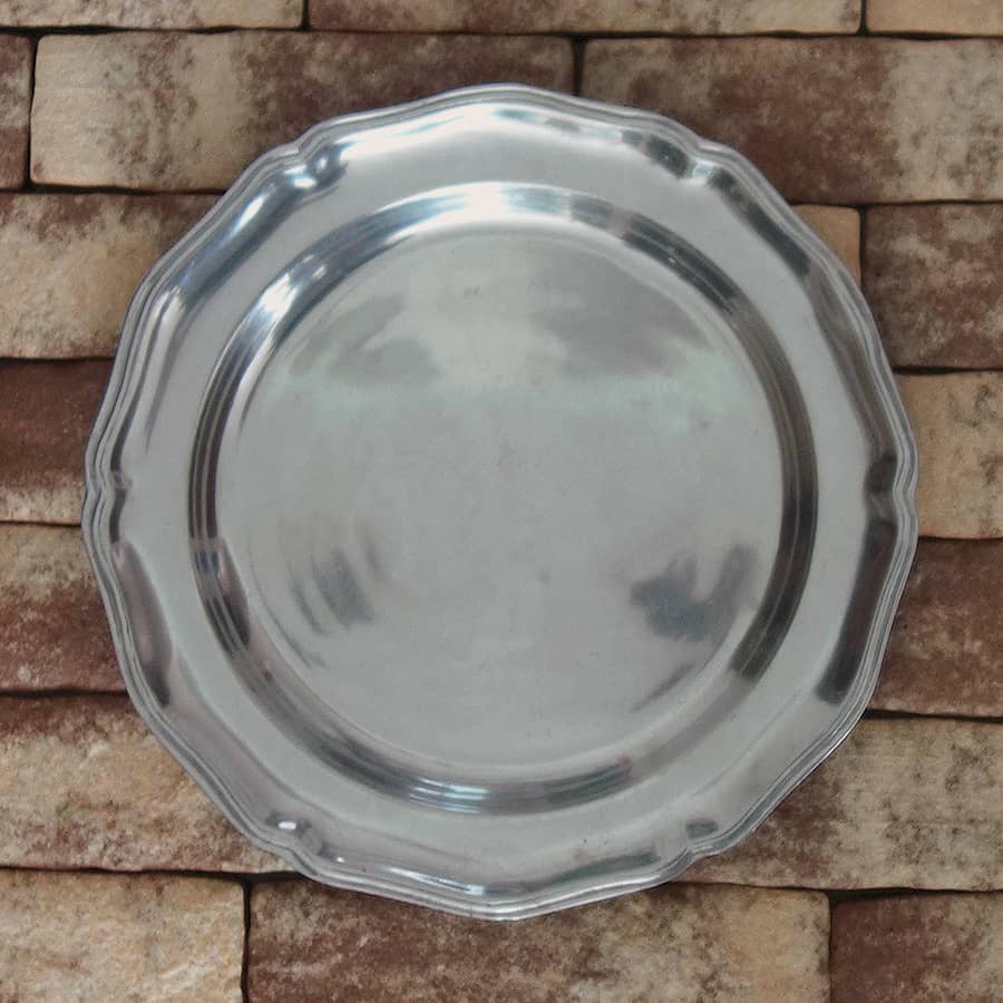 【中古】WILTON COLUMBIA 花リム プレート 皿 アンティーク 食器 ヴィンテージ 約30.2cm USA製
