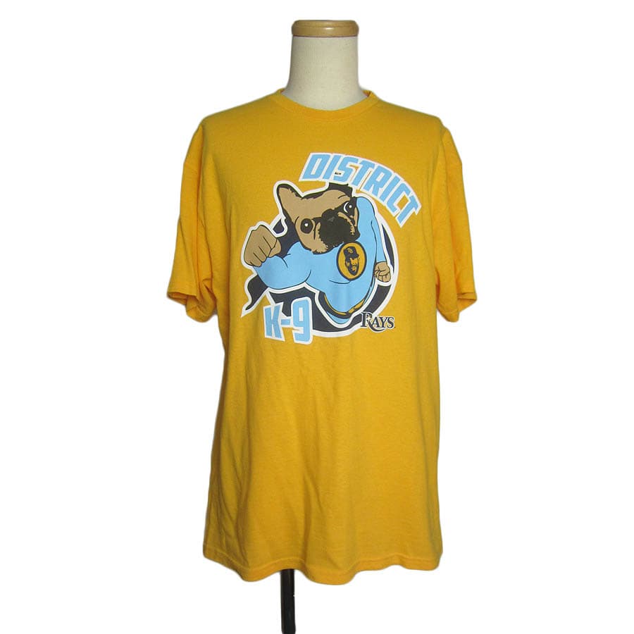 楽天市場 中古 Tシャツ ティーシャツ 警察犬のキャラクター プリントtシャツ メンズ Lサイズ位 黄色 古着 異国屋 異国屋