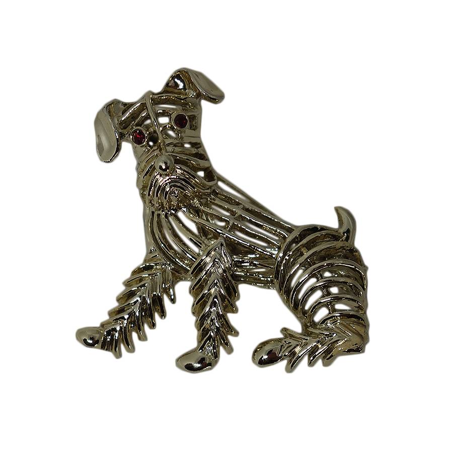 Gerry S テリア ビンテージ ピンバッジ ピンバッチ ブローチ 動物 犬 留め具付き 最安値挑戦 犬