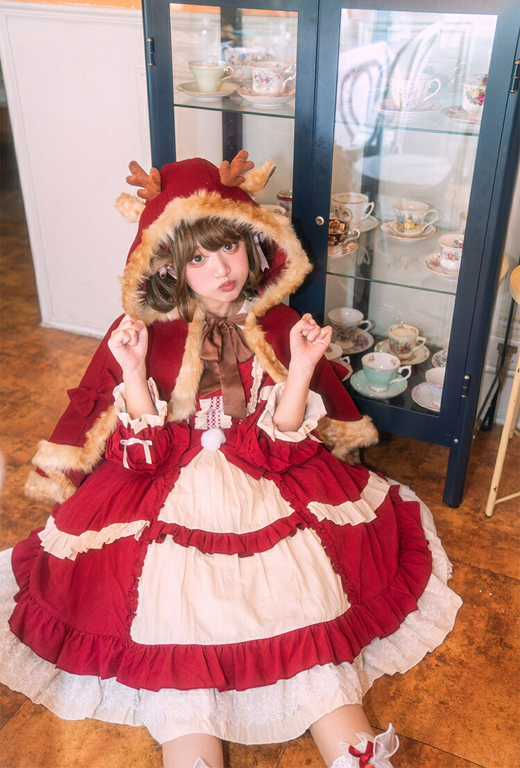ハロウィン 小鹿のケープ クリスマス 仮装 コスプレ Lolita もこもこ コスチューム こじか しかのみみ 可愛い もり しぜん うさみみ ラビット もふもふ 赤ちゃん かわいい 被り物 かぶりもの コスプレ イースター 不思議の国のアリス