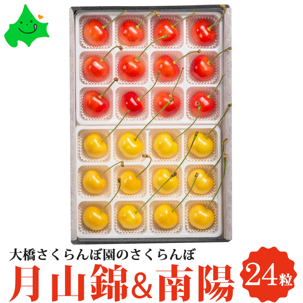 【数量限定予約販売】 大橋さくらんぼ園の月山錦・南陽セット 24粒(各12粒) 秀品 3Lサイズ 北海道 芦別産 送料無料 南陽 月山錦 さくらんぼ フルーツ ギフト 果物 贈り物 大橋さくらんぼ園 お返しもの お返し物 お中元 ギフト