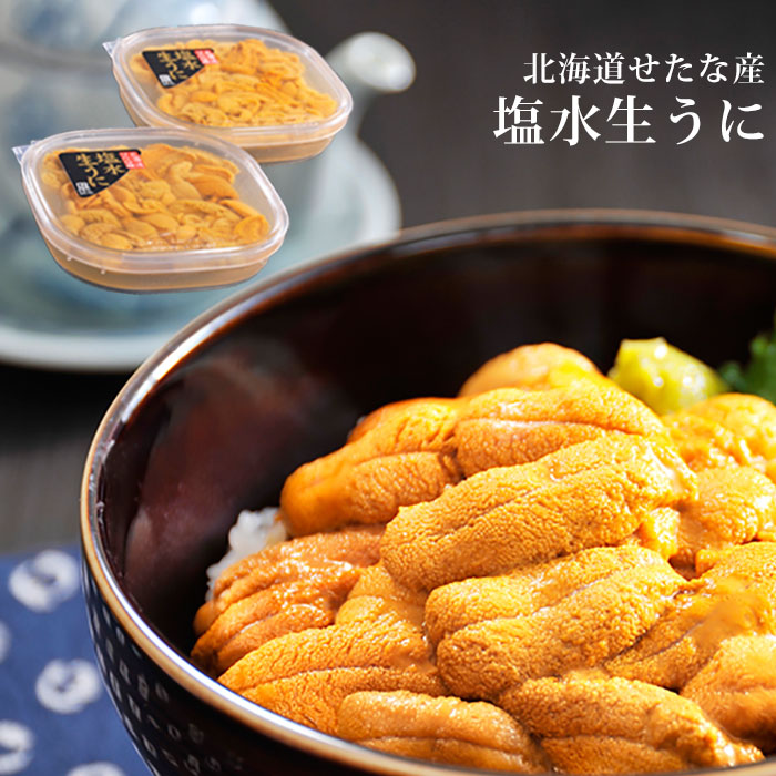 塩水うに 北海道せたな産 無添加 100g×2パック 送料無料 北海道