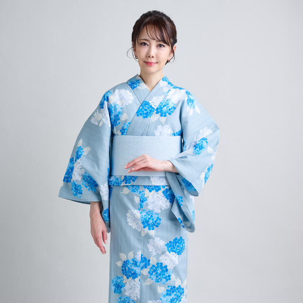 IKS COLLECTION レディース浴衣 花ごよみ No11 お仕立て済み 単品 日本製 綿100 綿ドビー ゆかた 上品 かわいい 30代 40代 50代 60代