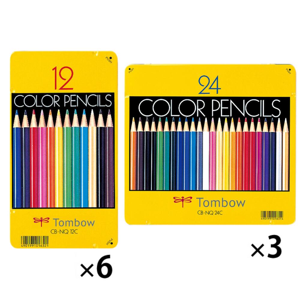 トンボ鉛筆 缶入色鉛筆 12色 NQ CB-NQ12C トンボ鉛筆 缶入色鉛筆 12色セット CB-NQ12C 1個 - アスクル