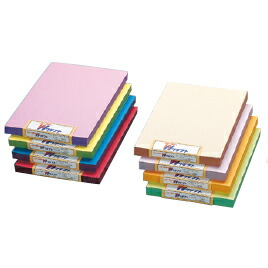 画用紙 色画用紙 ニューカラーWクラフト レモンみどり 8ツ切判(100枚) リンテック