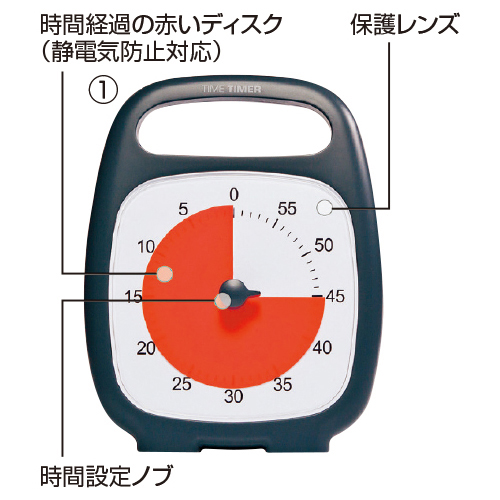 21新商品 勉強タイムタイマー プラス タイマー ブラック 1 知育玩具 学習玩具