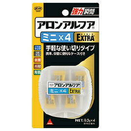 瞬間接着剤 ボンドアロンアルフアEXTRA ミニ×4 コニシ