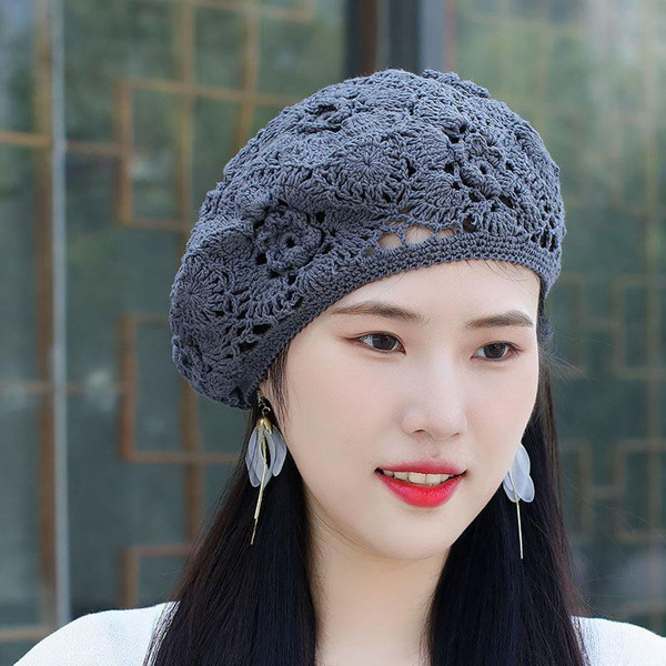 春夏コットンベレー帽 ハンドメイド 通販