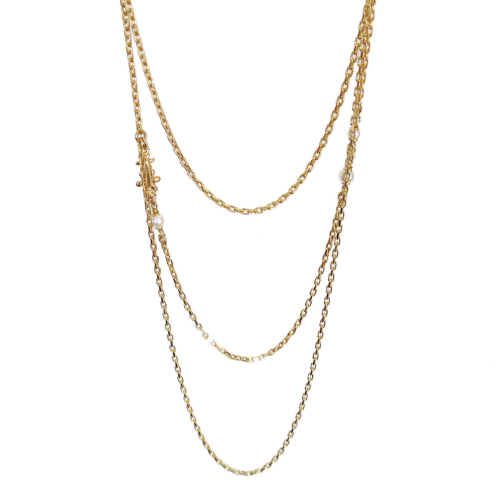 【パールでより美しく◎】CHANEL ネックレス CHANEL シャネル ココマーク フェイクパール ネックレス GP