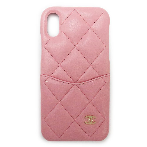 楽天市場 訳あり シャネル Iphoneケース スマホケース A565 スマホカバー Iphone X Xs ラムスキン キルティング レザー Chanel ピンク ｉ ｌｏｖｅ ｂｒａｎｄ