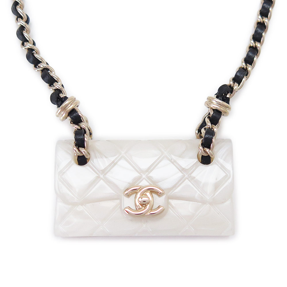楽天市場】シャネル ネックレス バッグモチーフ ミラー付き メタル