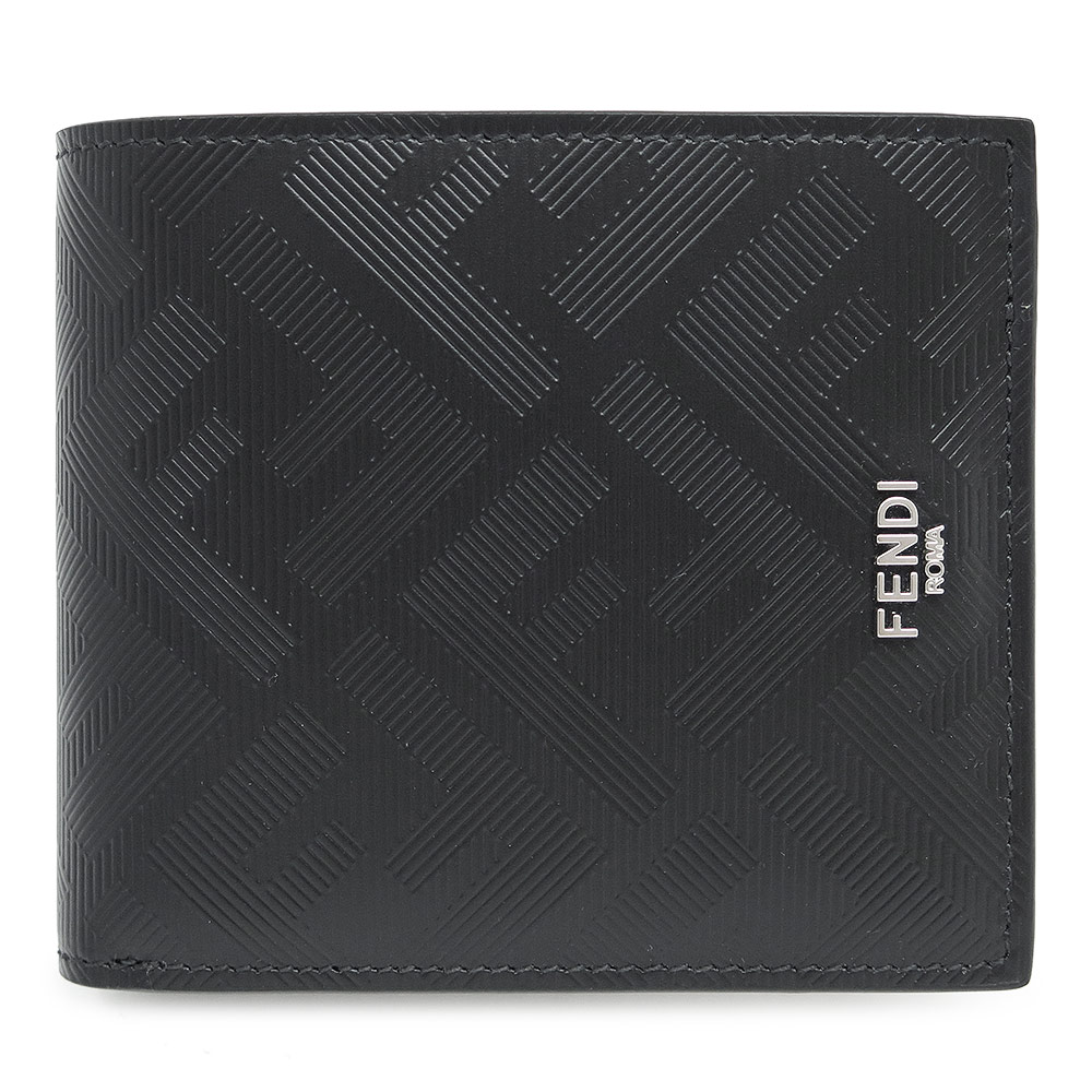 美品✨ FENDI 二つ折り財布 バグズ モンスター 本革 黒 付属品完備 男女 FENDI(フェンディ) / 2つ折り財布/レザー/BLK/メンズ/モンスター
