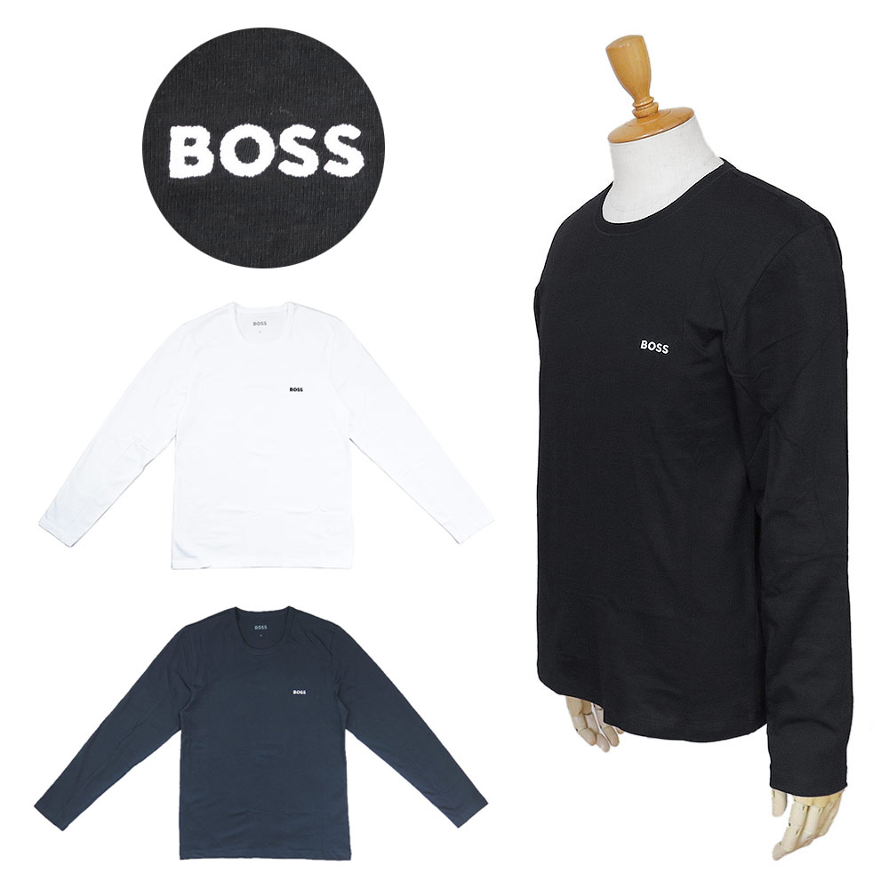 ヒューゴボス HUGO BOSS Tシャツ 3枚セット 長袖 メンズ LSShirtRN 3P Classic 50492321 990 トップス クルーネック レギュラーフィット ロゴ刺しゅう コットン ブラック ホワイト ブルー 大谷翔平 愛用ブランド 【2026年春夏新作】｜ILB店