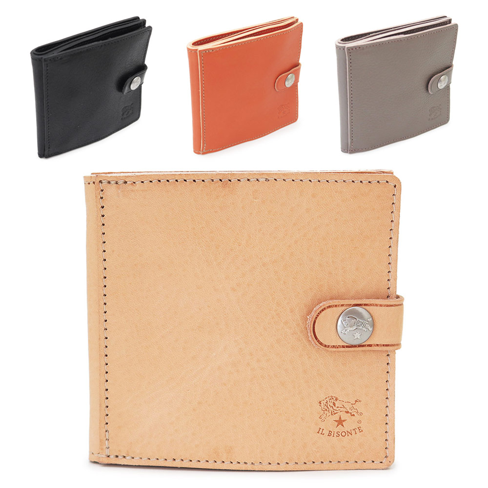 イルビゾンテ IL BISONTE 折財布 メンズ SBW015 PV0005 二つ折り財布 コンパクト財布 レザー|ILB店