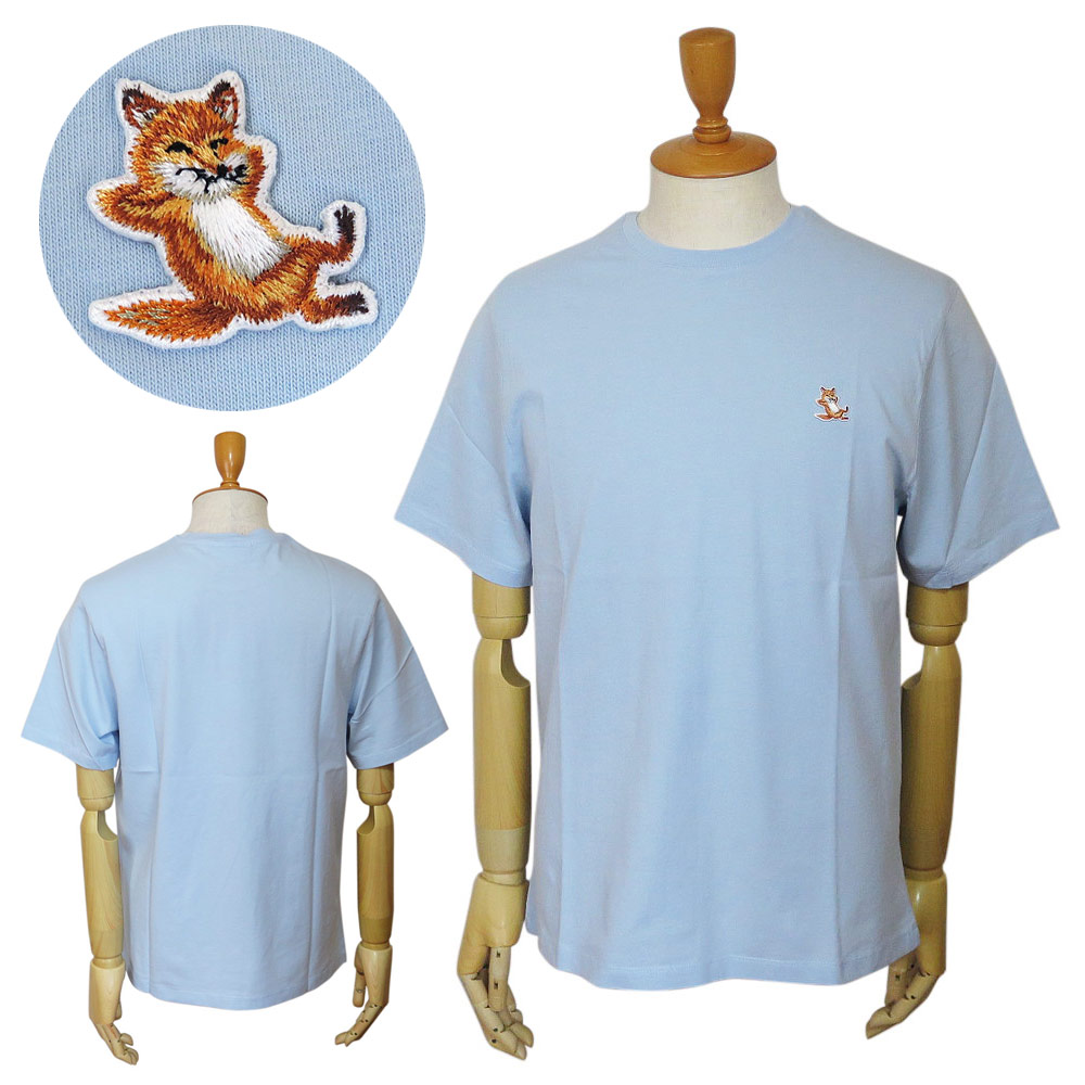 MAISON KITSUNE メゾンキツネ Tシャツ プリント Sサイズ 水色