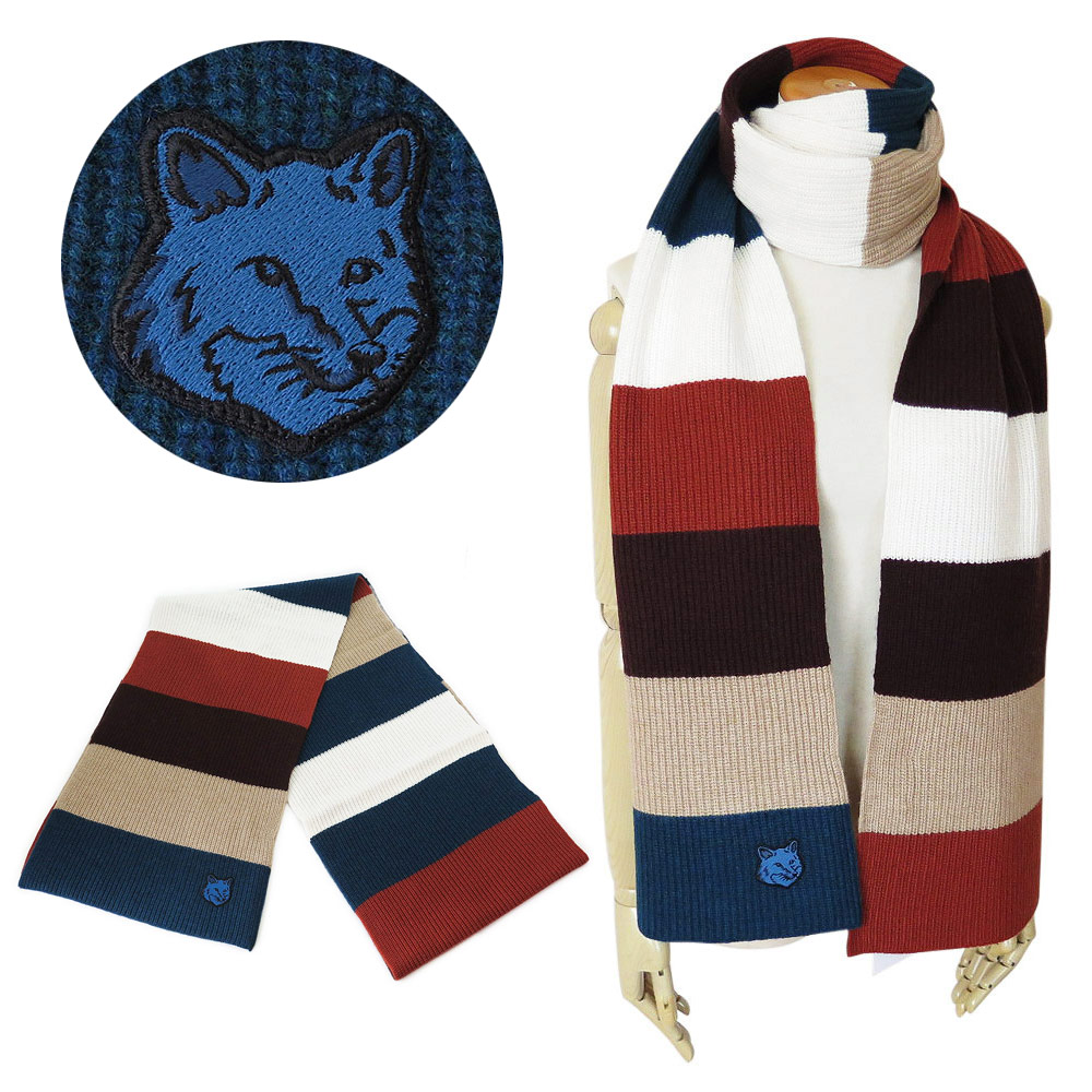 楽天市場】MAISON KITSUNE メゾンキツネ マフラー LW06204WA0021