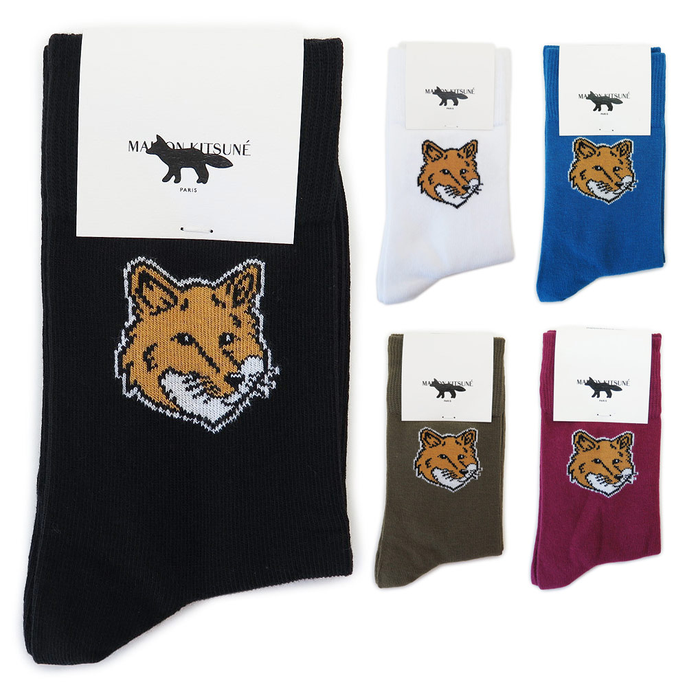 楽天市場】メゾンキツネ MAISON KITSUNE LM06405KT0010 靴下 FOX