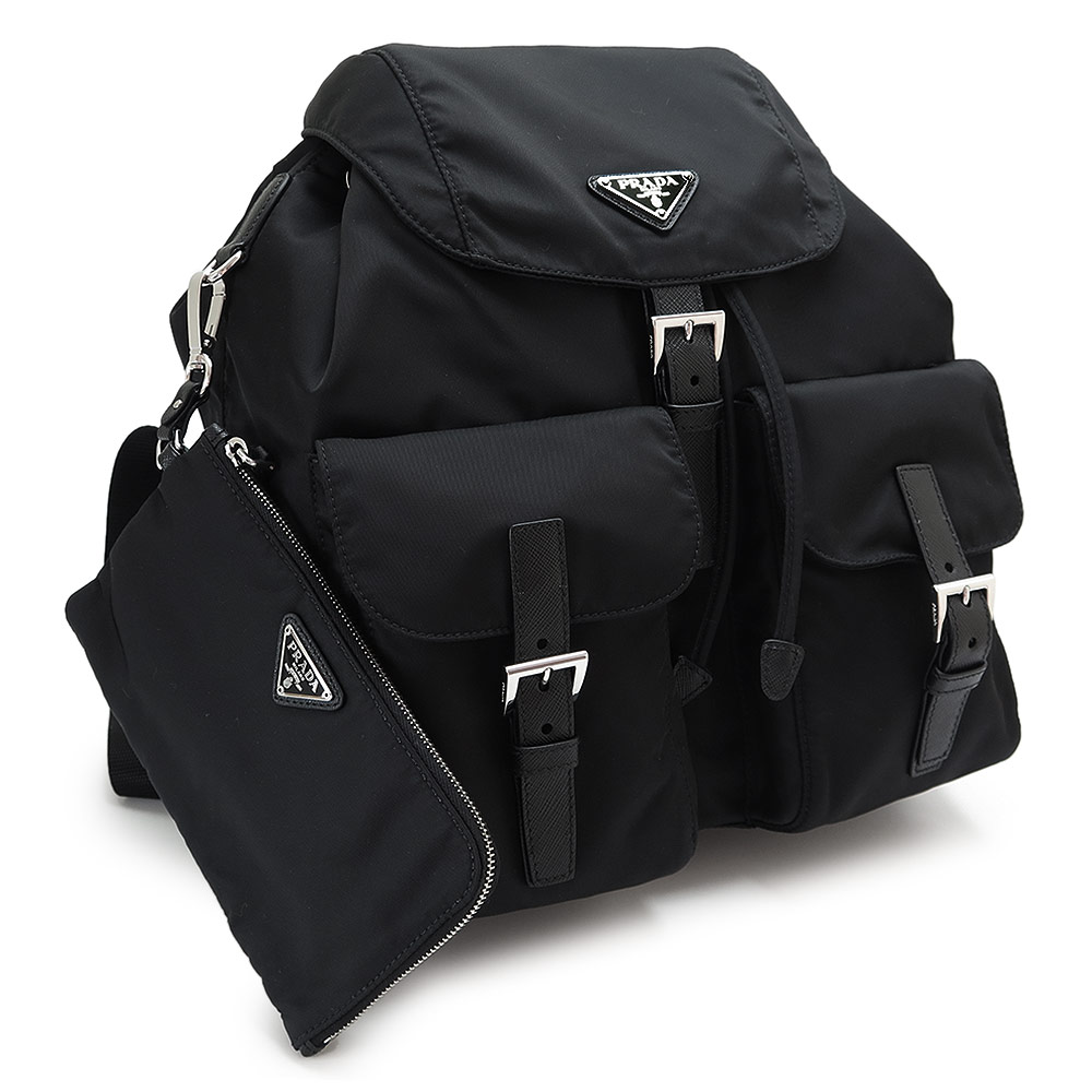 楽天市場】PRADA プラダ バッグ リュック レディース ブラック 1BZ677