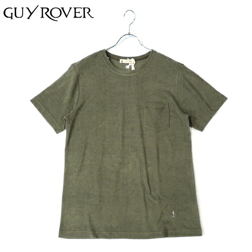 【40％OFF・新品】GUY ROVER（ギローバー）コットンパイル ショートスリーブクルーネックカットソー オリーブ TC442-531501｜ilcinque 店
