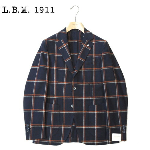【40%OFF・新品・46.48.50】L.B.M.1911（エルビーエム）JACK ウールコットンダブルペーン シングル2B上衣 米国海軍×オレンジ色 2815-15194
